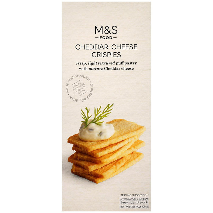 Crujientes de queso cheddar de M&S 100g