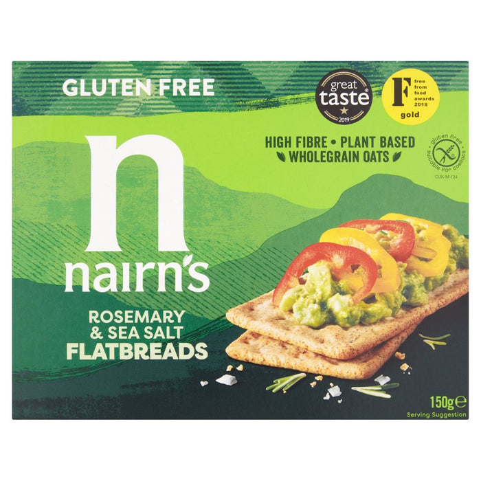 Nairns Gluten Flatbreads Rosemary & Sea Salt 150G