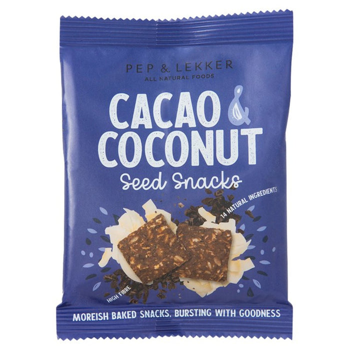 Pep & Lekker alle natürlichen Lebensmittel Samen Snacks Cacao & Kokos 30g