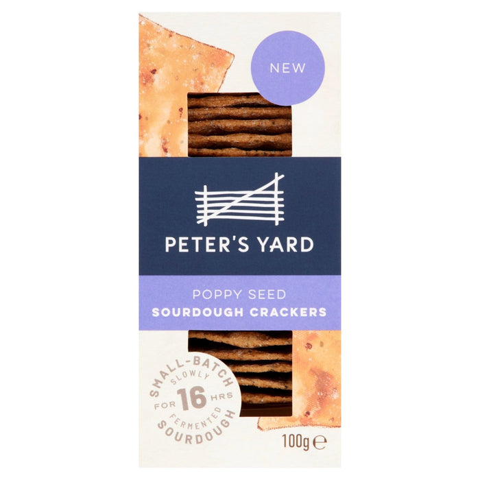 Peter's Yard Poppy Seed Semo Sourdough Crackers 100G