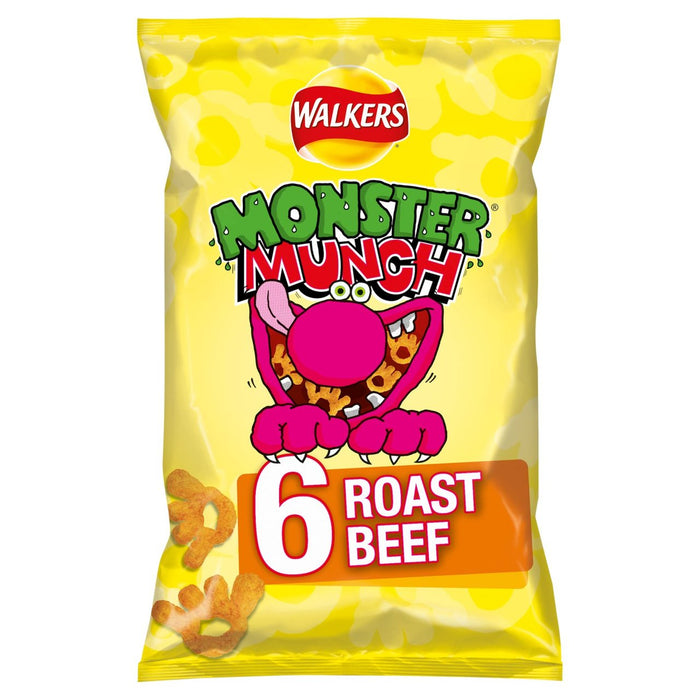 Walkers Monster Munch Roastbeef -Snacks 6 x 22g