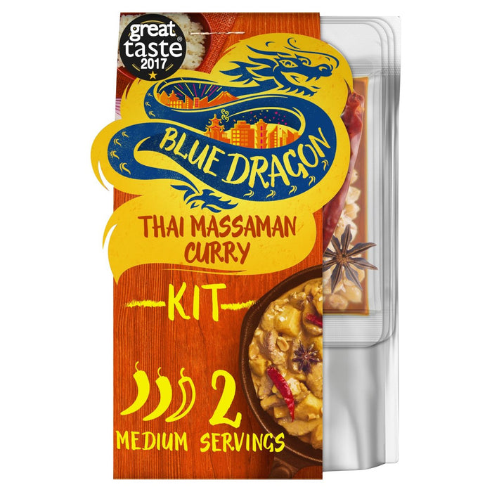 Blue Dragon Thai Massaman 3 pasos Curry Kit 273G