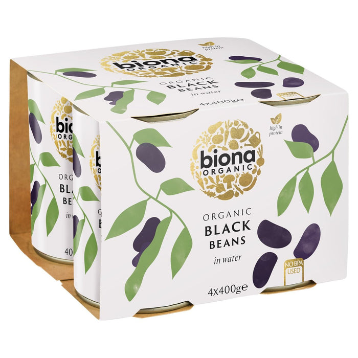 Frijoles negros orgánicos biona 4 x 400g