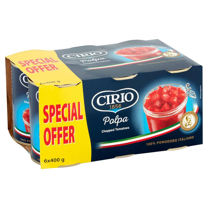 Tomates hachées italiennes Cirio 6 x 400g