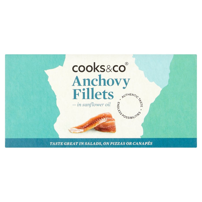 Cooks & Co Filets Anchovy dans l'huile de tournesol 50g