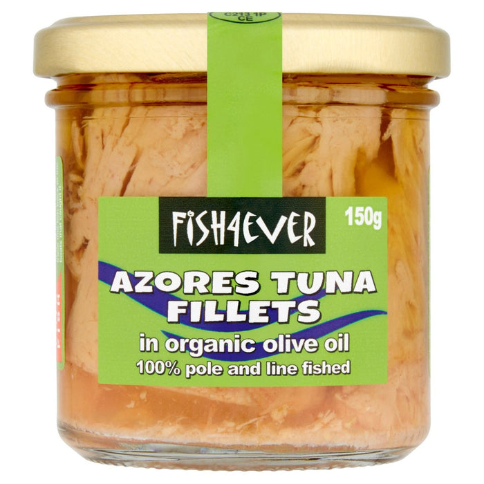 Fish 4 Ever Azores Filetes de atún en aceite de oliva orgánico 150G