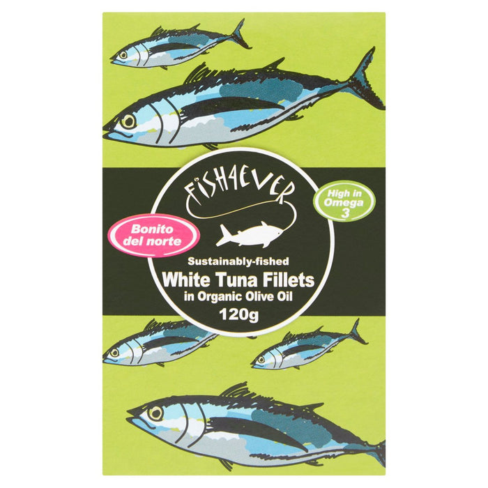Fisch 4 immer weißer Thunfisch in Bio -Olivenöl 120g
