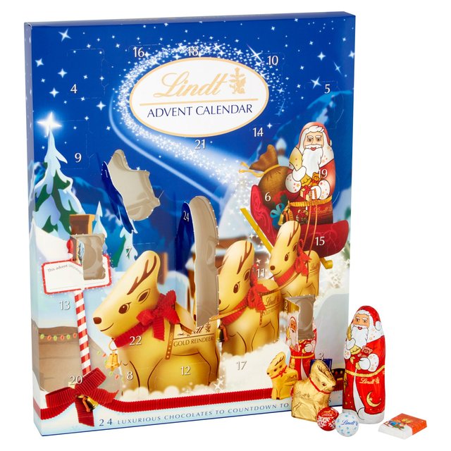 Calendario de adviento lindt 160g