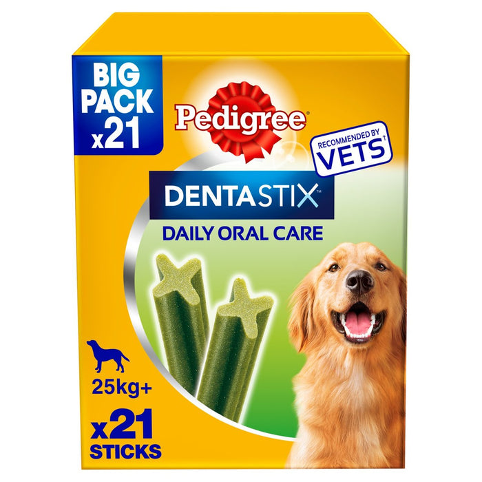 نسب dentastix الطازجة يوميا مضغ الأسنان كبير الكلب 21 لكل حزمة