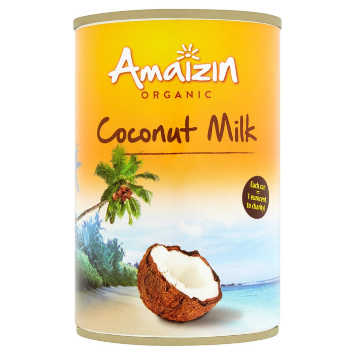 Leche de coco orgánica rica en amaizin 400 ml