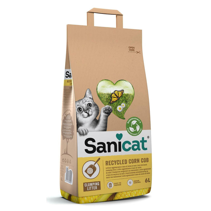 Sanicat Clumping Corn Cat Litter 6L