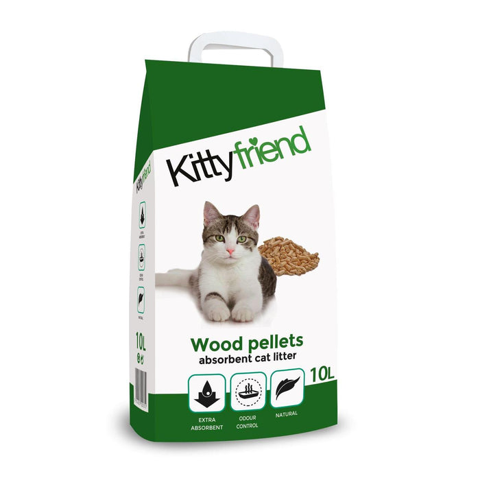 Sanicat Kittyfriend Wood Pellet Absorptionskatze Katze 10L