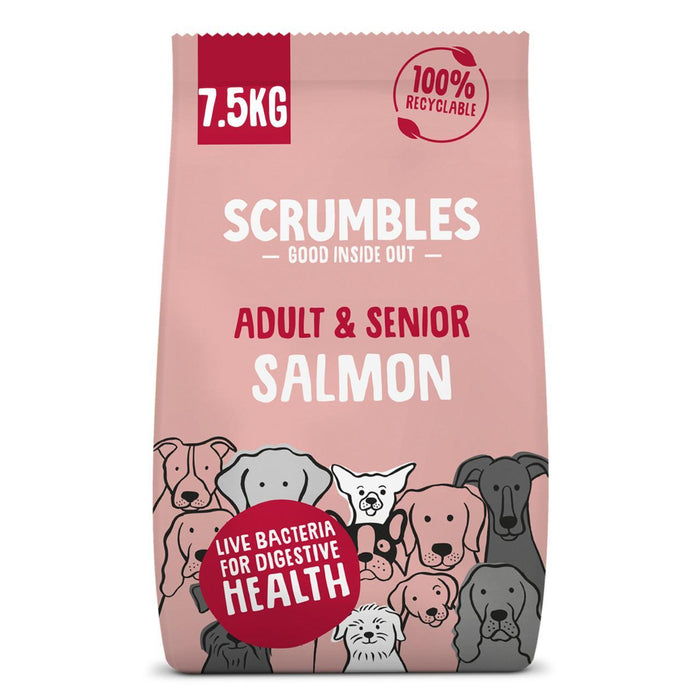 Scrumbles Adult and Seniors Grain Free Salmon Dry Dog Food 7.5kg