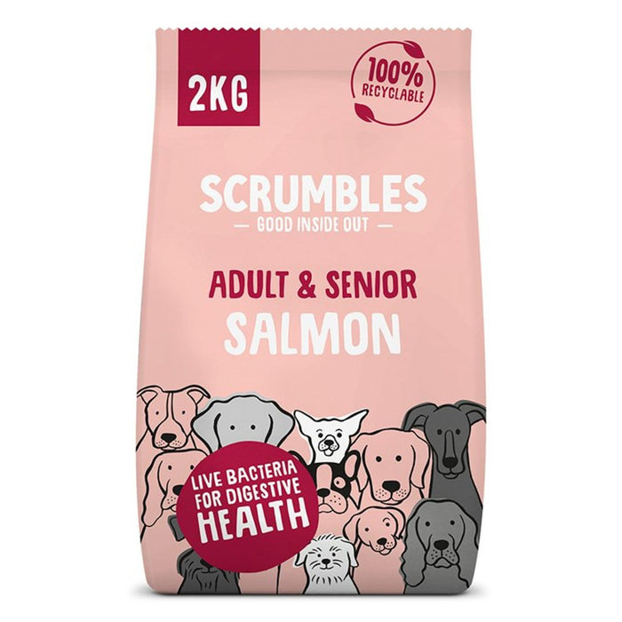 Scrumbles Grain Free Adult and Seniors Salmon Dry Dog Food 2kg