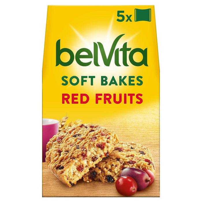 Belvita Rote Früchte Soft Bakes Frühstück Kekse 5 x 50g