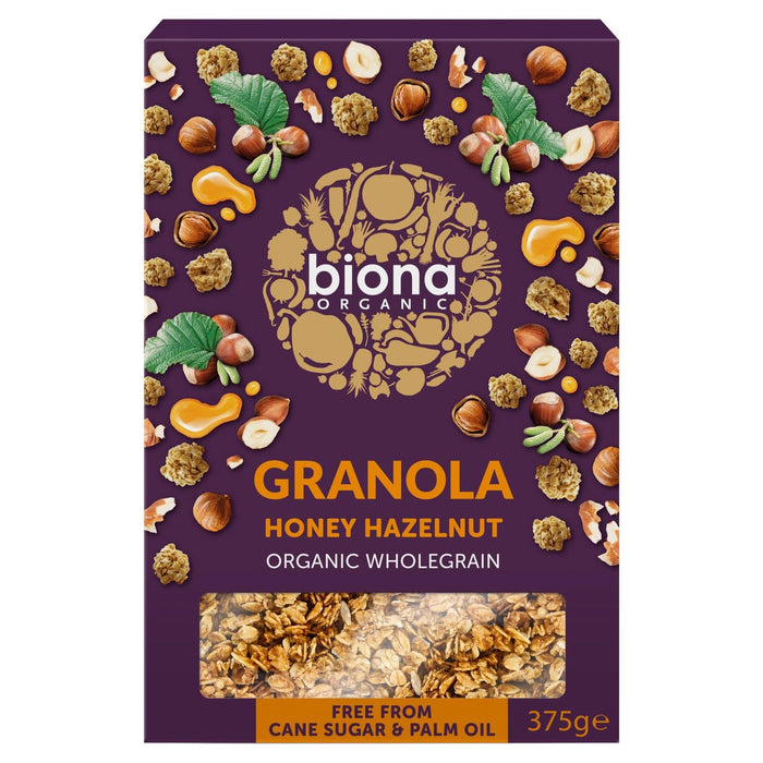 Biona Organic Honey & Hazel Granola croquant 375G
