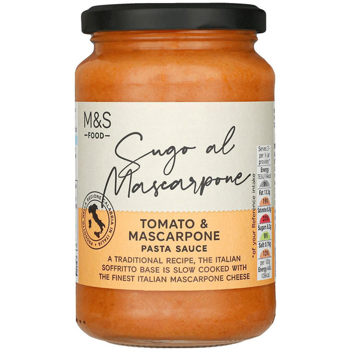 إم آند إس صنع في إيطاليا صلصة المعكرونة بالطماطم والمسكاربوني 340 جرام