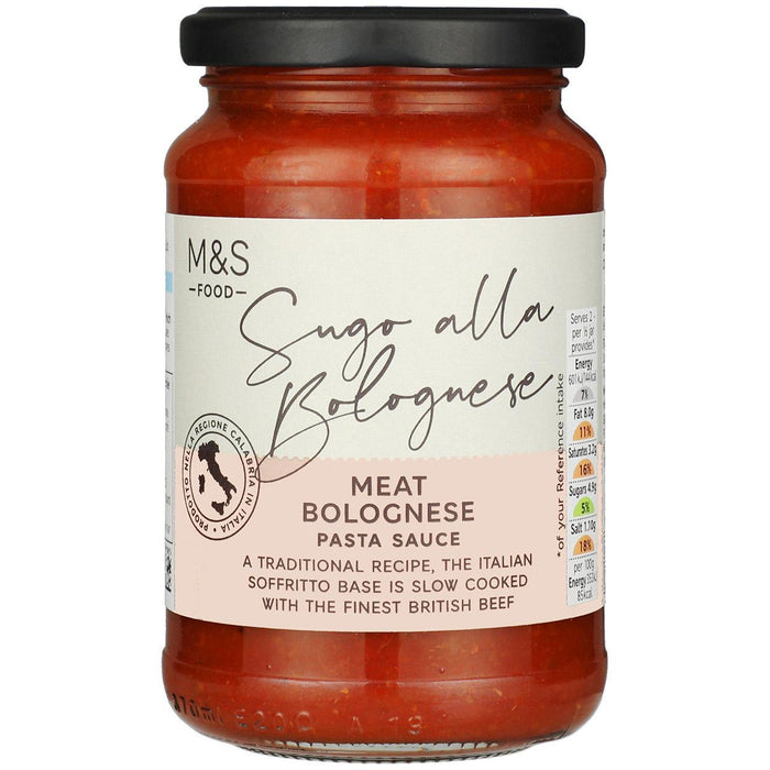 Sauce de pâtes bolognaises de viande de viande M&S 340g