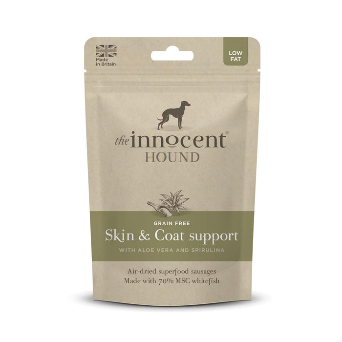 The Innocent Hound Dog Treats Skin and Coat Support Superfood Sausages 500g