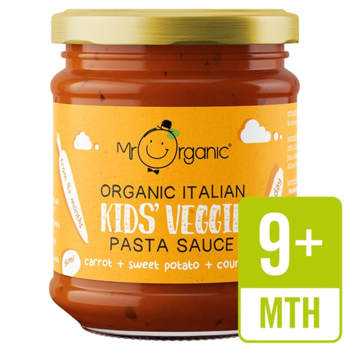 Mr Organic Kids Pasta Salsa Zanahoria Batata y calabacín 200G