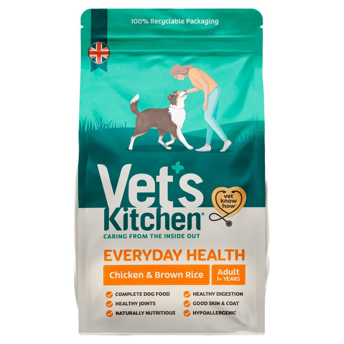 Vet's Kitchen Health Health Adult Dry Dog Aliments Poulet et riz brun 3kg