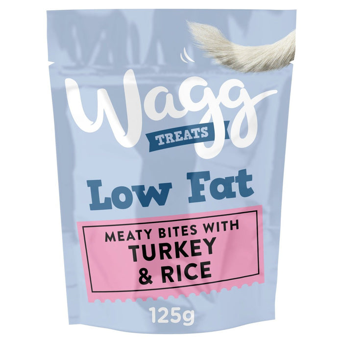 Wagg Treats à chiens faibles en gras avec dinde et riz 125g