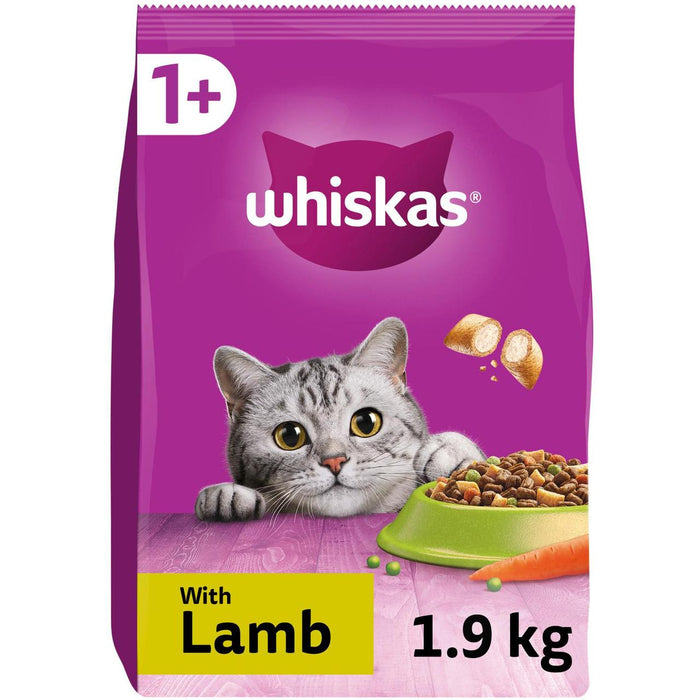Whiskas Adulte 1+ Cat Aliments secs avec l'agneau 1,9 kg