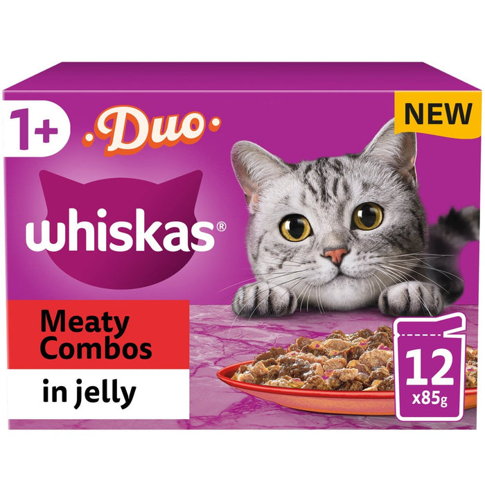 Duo Whiskas Combo de viande en gelée 12 x 85g