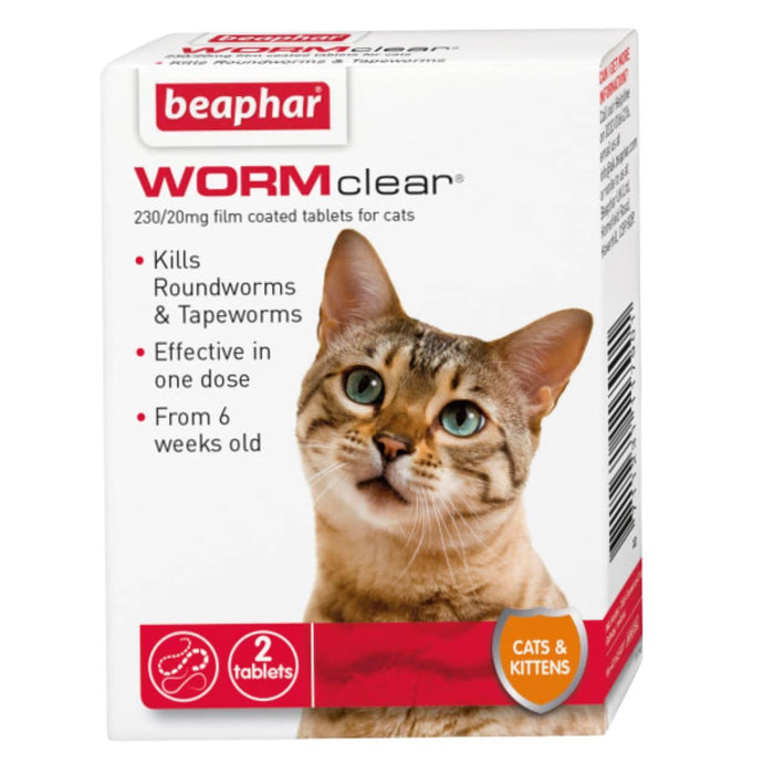 WormClear Cat 2 قرص في كل علبة