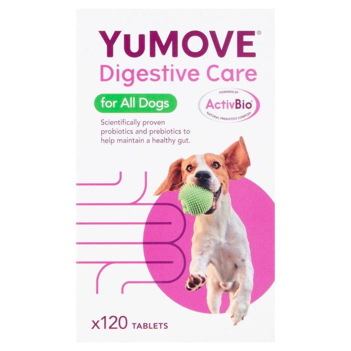 YuMOVE مكمل البروبيوتيك لصحة الجهاز الهضمي للكلاب، 120 قرصًا