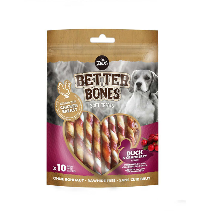 Zeus Better Bones Rawhide Alternative Ente & Canberry Stick