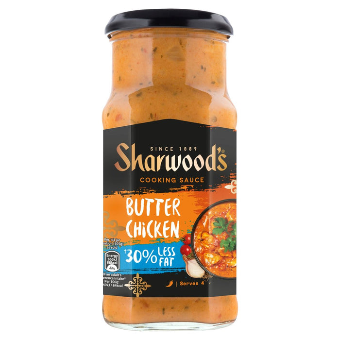 Sharwood's Butter Chicken 30% menos de salsa de cocción grasa 420g