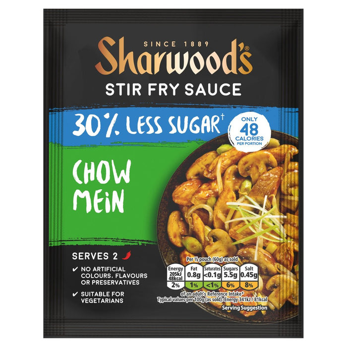 Chow Mein de Sharwood 30% menos de azúcar salteado Sachete 120G
