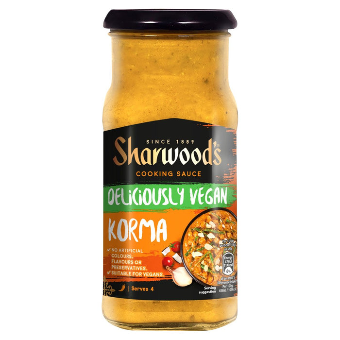 La salsa de cocina vegana korma de Sharwood 420g