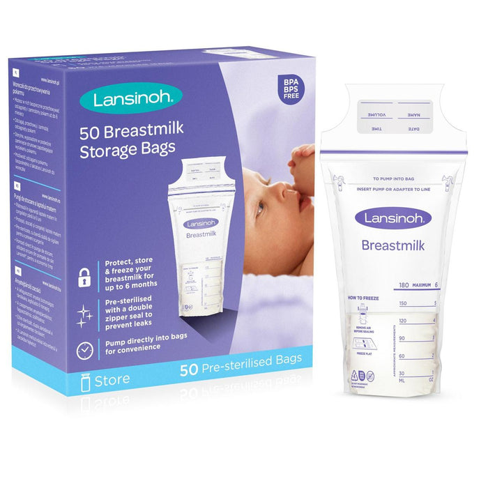 Bolsas de almacenamiento de leche materna Lansinoh 50 por paquete