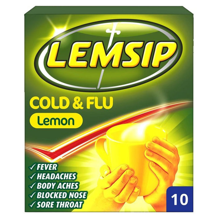 Lemsip Cold & Flu Lemon Sachets 10 per pack