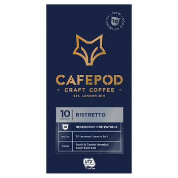 Cafepod Ristretto Nespresso compatible en aluminium Pods 10 par paquet