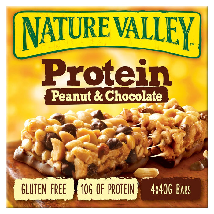 نايتشر فالي - ألواح حبوب البروتين بالفول السوداني والشوكولاتة 4 × 40 جرام