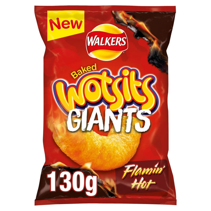 Walkers Wotsits Giants Flamin 'Hot Crisps 130G