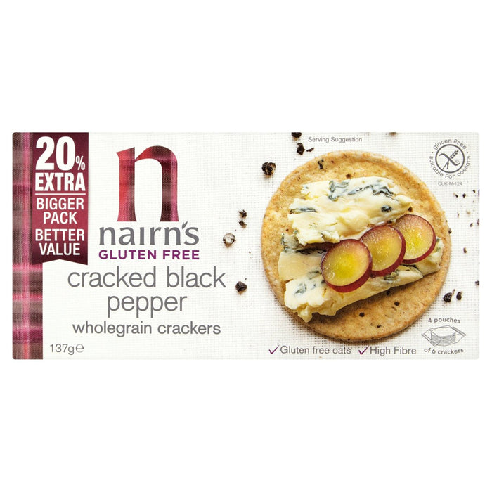 Nairn's Gluten Free Cracked Pepper Crackers 137g