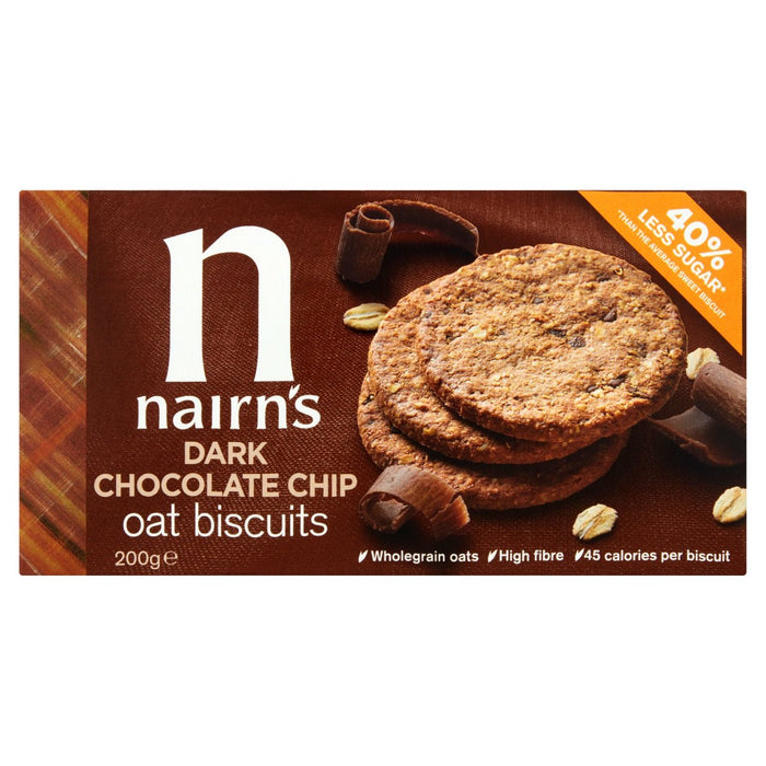 Galletas de avena con chispas de chocolate oscuro Nairns 200 g 