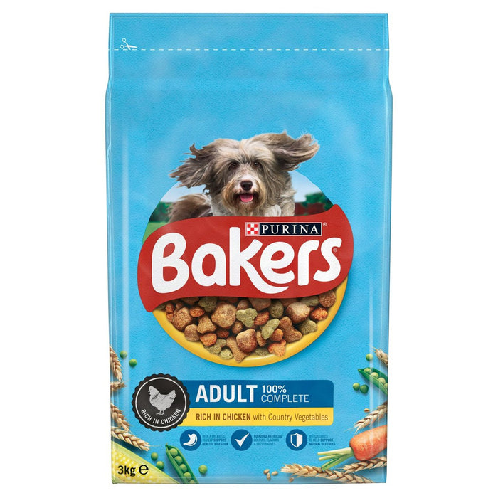 Bakers Adult Dog Aliments Poulet et légumes 3kg