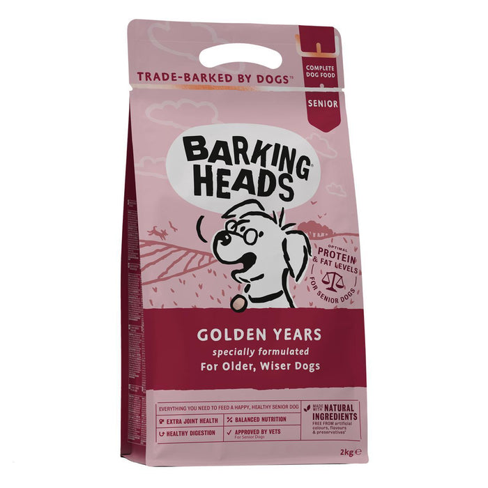 Boying Heads Golden Years Senior Dry Dog Aliments 2kg