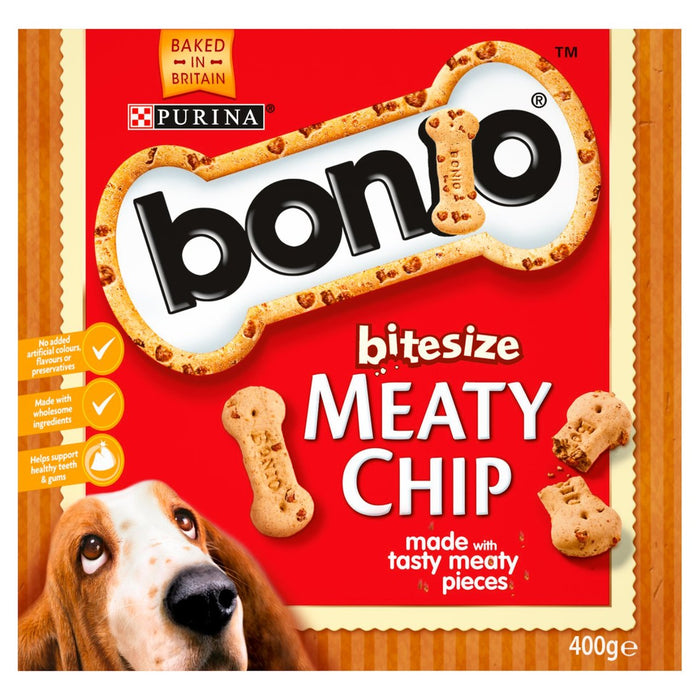 Bonio Bitsesize Biscuits Hundefutter fleischiger Chip 400g