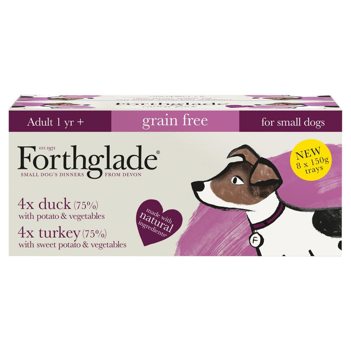 Forthglade Grain Free Adult Duck & Turke Small Wet Chog Aliments 8 x 150G