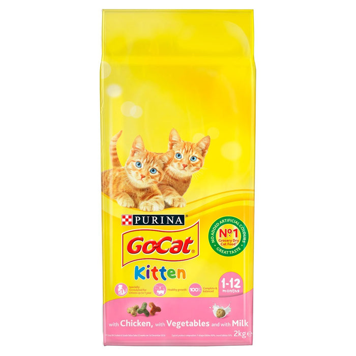 Go-cat chaton sèche de chat de chat lait de poulet et légumes 2kg