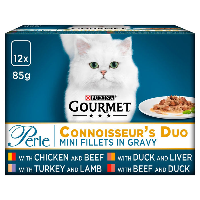 Gourmet Perle Connoisseurs Duo Cat Food Meat 12 x 85g