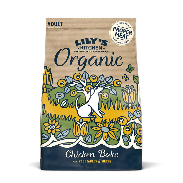 Lily's Kitchen Dog Pollo orgánico Hornee para adultos Food Dry 1 kg
