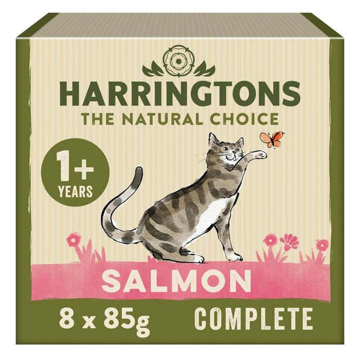 Harringtons chat Saumon complet dans les sachets de sauce 8 x 85g