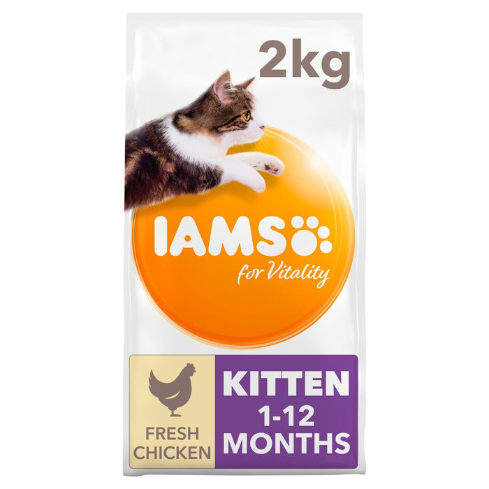 IAMS For Vitality Gatten Kitten Food con pollo fresco 2 kg
